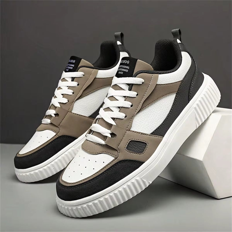 Men's Stylish Street Style Skateboard Shoes, Comfortable Non-Slip Casual Lace-Up Sneakers For Men's Outdoor Activities