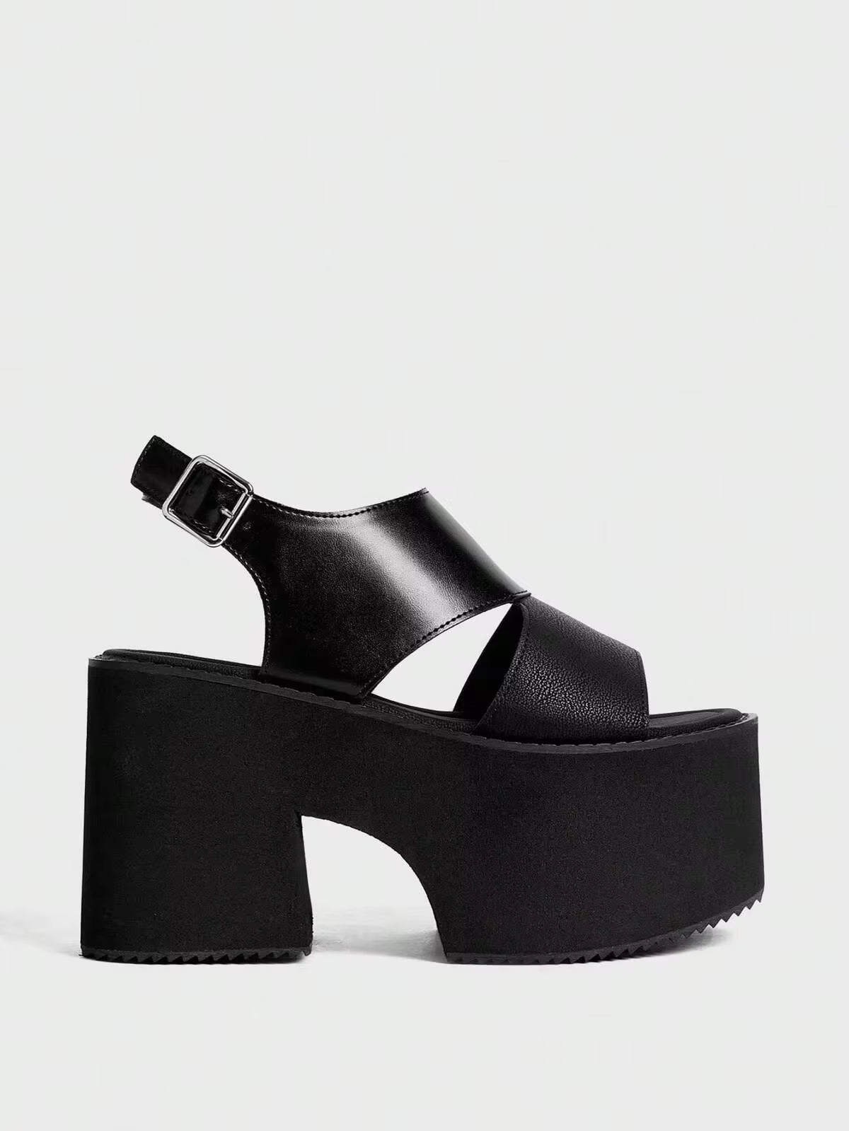 Sugerpunk Women's Ankle Strap Platform Chunky Heel Sandals, Summer Open Toe Buckle Comfortable Lightweight Simplistic Thick Bottom Sandals Spring Shoes Spring Break Easter Valentine's Day