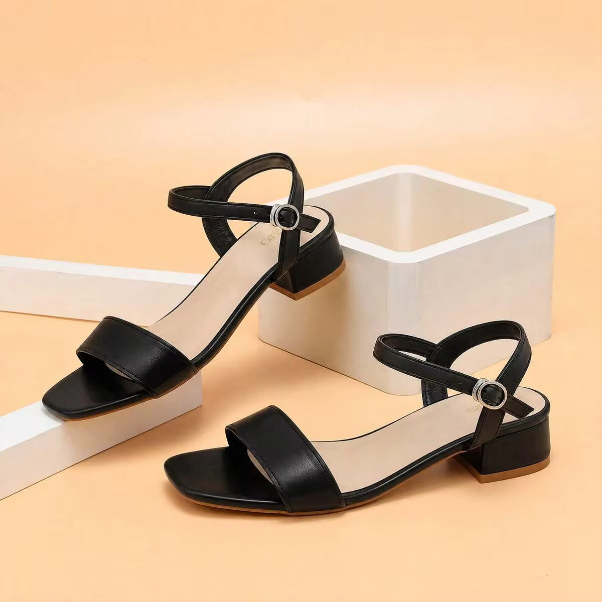 Geeyea Elegant Women's Sandals, High Heels, Black Sandals